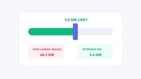 How to keep image pdf under 5mb